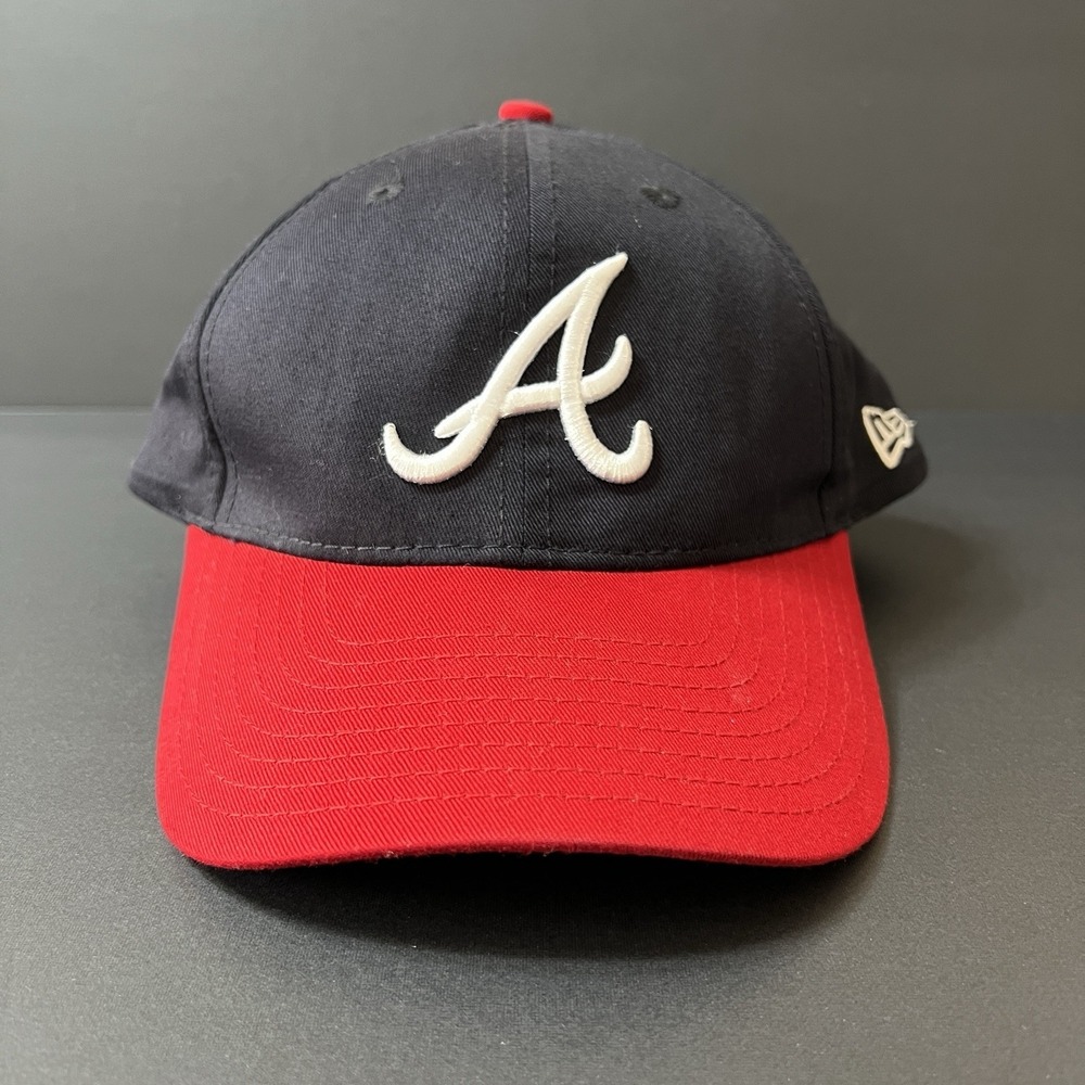 New Era Atlanta Braves Snap back Hat Navy Red MLB Dad Sports